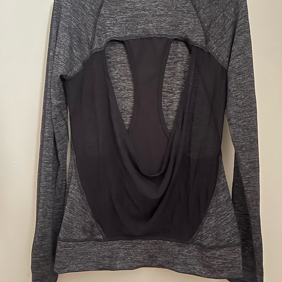 Express Charcoal and Black Long Sleeve Tee - Picture 4 of 7
